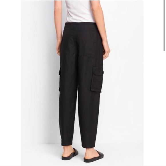 Vince Utility Cargo Linen Cotton Drawstring Pants size L - Picture 2 of 10